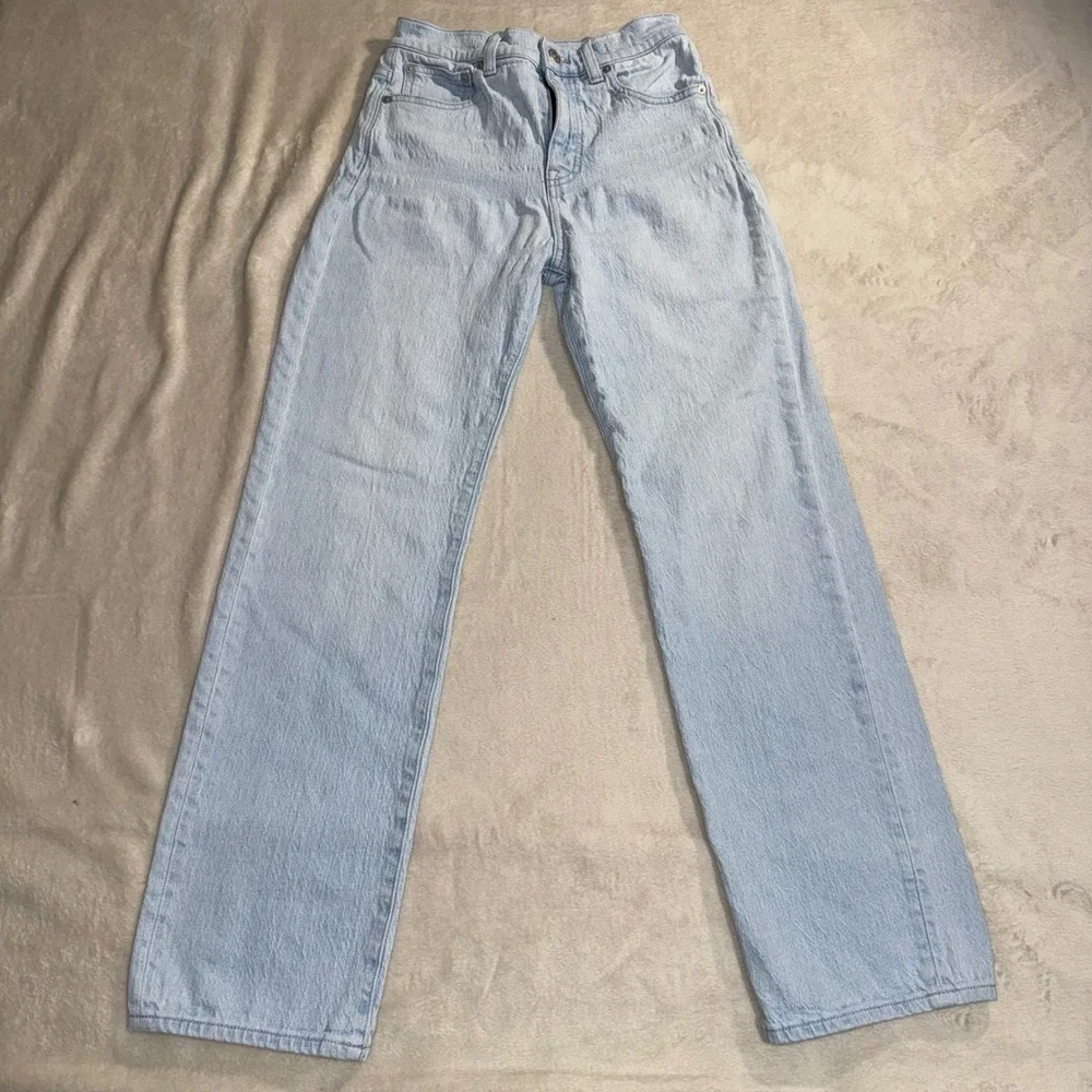 Madewell 90s Straight Leg Jeans Light Wash High Rise Size 25 Denim